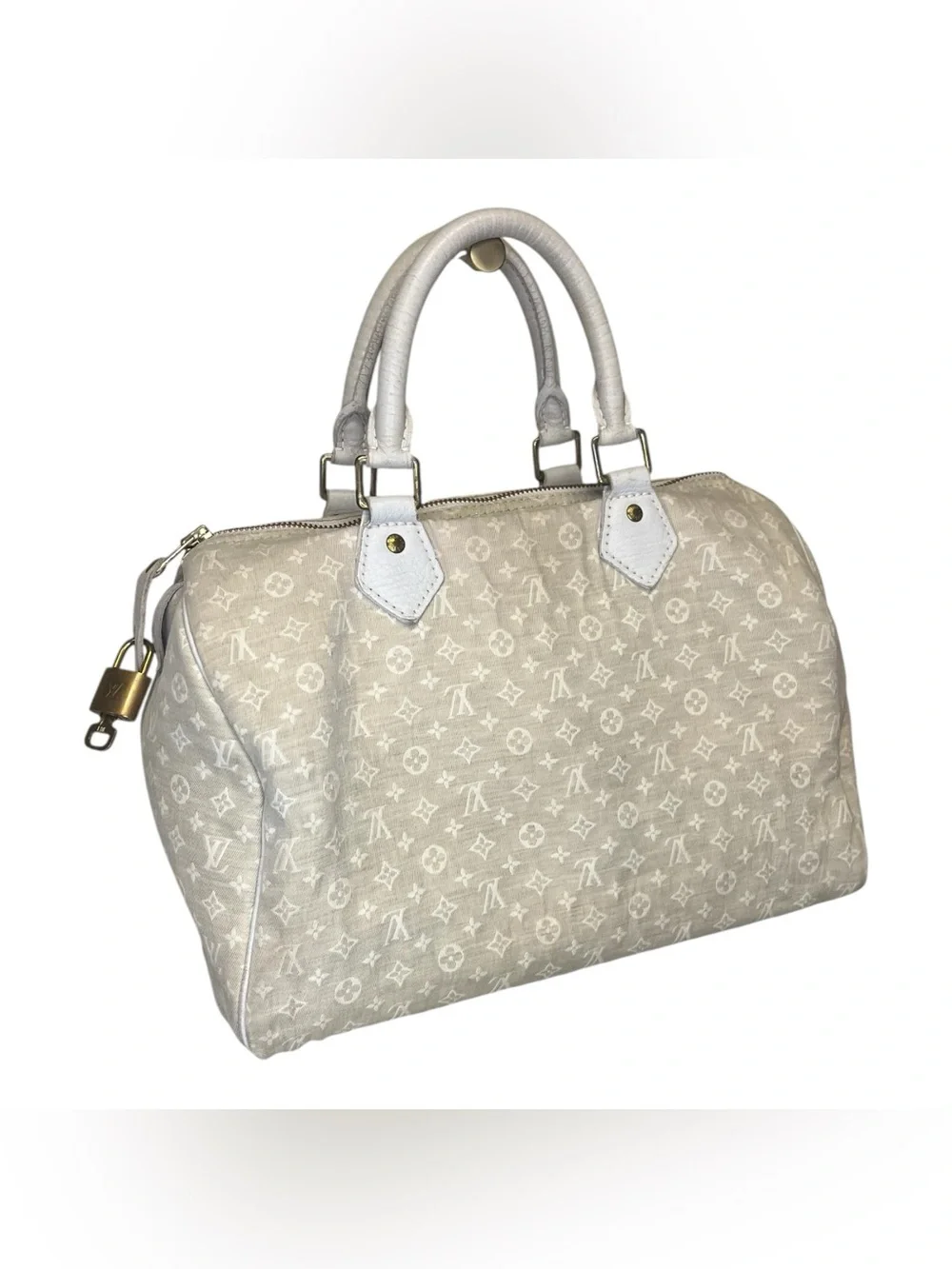 Louis Vuitton 'Lin Linen Monogram Speedy 30' Handbag